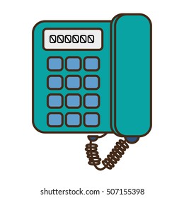digital telephone isolated icon vector illustration design