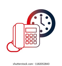 digital telephone with watch