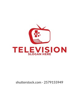 Digital Television logo. Online TV or TV apps logo design vector. TV or Television channel logo design template