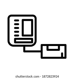 Digital tensimeter line icon. simple design editable. design vector illustration