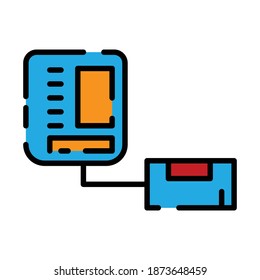 Digital tensimeter lineal color icon. simple design editable. design vector illustration