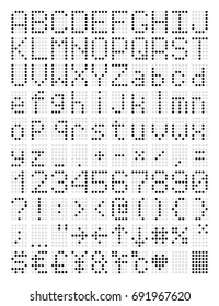 Digital terminal table led font