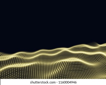 Digital terrain - vector illustration