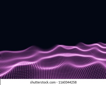 Digital terrain - vector illustration