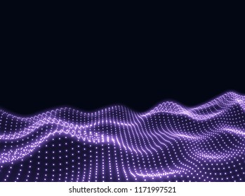 Digital terrain - vector illustration