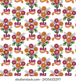 Digital Textile All-Over Pattern Design for Pakistani-Indian-Turki-Kurti Design
