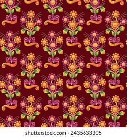 Digital Textile All-Over Pattern Design for Pakistani-Indian-Turki-Kurti Design