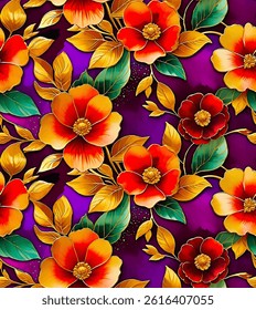 Digital Textile All-Over Pattern Design for Pakistani Kurti Design