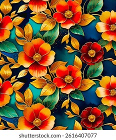 Digital Textile All-Over Pattern Design for Pakistani Kurti Design