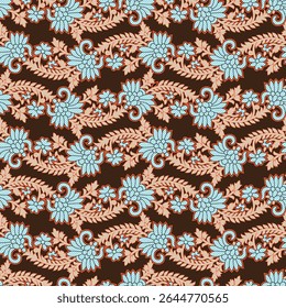 Digital Textile All-Over Pattern Design for Pakistani-Indian-Turki-Kurti Design-digital-textile-design-flowers-leaves-Exquisite border design, border pattern, Motif, Graph