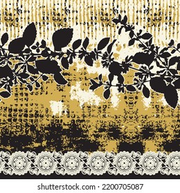 Digital textile Bold design ornament and pattern