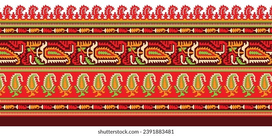 digital  textile borders print flower 