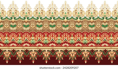 Bordes textiles digitales estampados flor HD