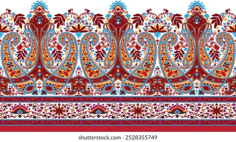 digital  textile borders print flower HD