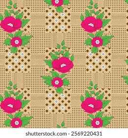 Digital textile design Beautiful ethnic style colorful seamless floral hand made pattern ready for print