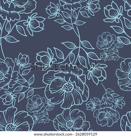 Digital textile design Beautiful ethnic style colorful seamless floral hand made pattern ready for print
