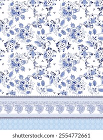 digital and textile design bed sheet