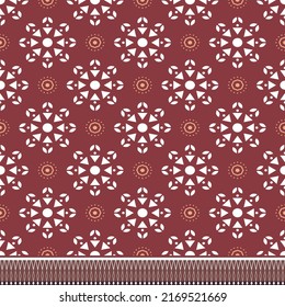 Diseño Textil Digital Frontera Geometría y Motivos de Borde Colorido Étnico Indio Diseño con un estilo de borde sin fisuras y étnico Para Impresiones Textiles