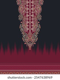 Digital Textile Design Floral And Geometrical Design Digital Border Design Floral Design