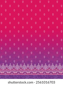 Digital Textile Design Floral And Geometrical Design Digital Border Design Floral Design
