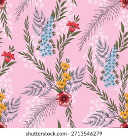 Elemento de flor de diseño textil digital Nuevo diseño de flor semi audaz