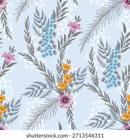 Elemento de flor de diseño textil digital Nuevo diseño de flor semi audaz