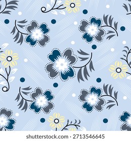 digital textile design flower element new semi bold flower allover design