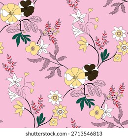 digitales textiles design blumenelement neues halbfett blume allover design
