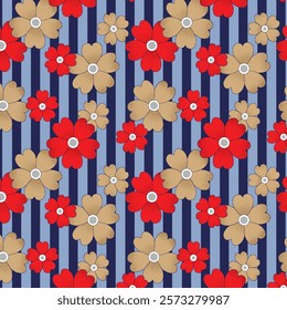 Digital textile design and hand draw beautiful abstract geometric floral seamless patterns different shapes and ornaments.