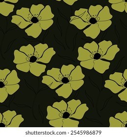desenho têxtil digital motif com borda geométrica e estilo étnico decoração com flores botânicas e ornamento