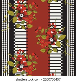 Ornamento y patrón de diseño textil digital