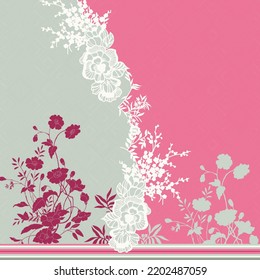 Digital textile design ornament and pattern
