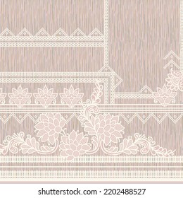Digital textile design ornament and pattern