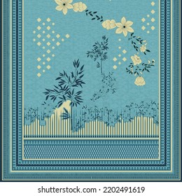 Digital textile design ornament and pattern