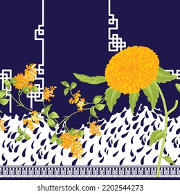 Digital textile design ornament and pattern