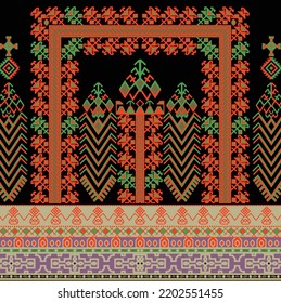 Ornamento y patrón de diseño textil digital
