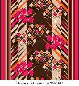 Digital textile design ornament and pattern