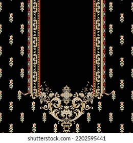 Digital textile design ornament and pattern