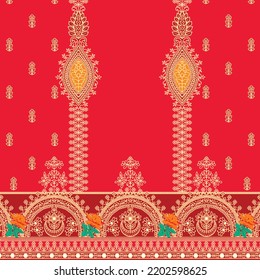 Digital textile design ornament and pattern