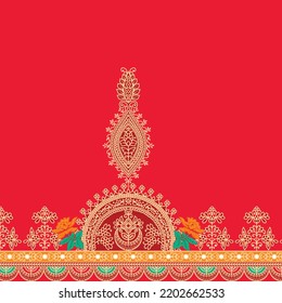Digital textile design ornament and pattern