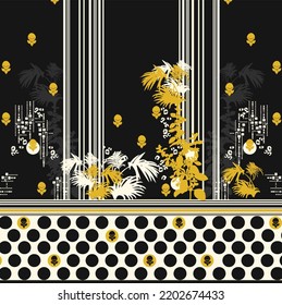 Digital textile design ornament and pattern