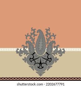 Digital textile design ornament and pattern