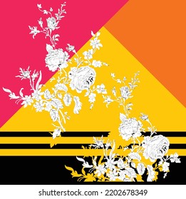 Digital textile design ornament and pattern