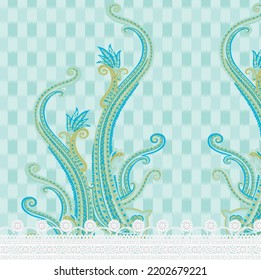 Digital textile design ornament and pattern