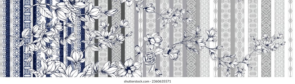 Digital and Textile Design Pattern all over 