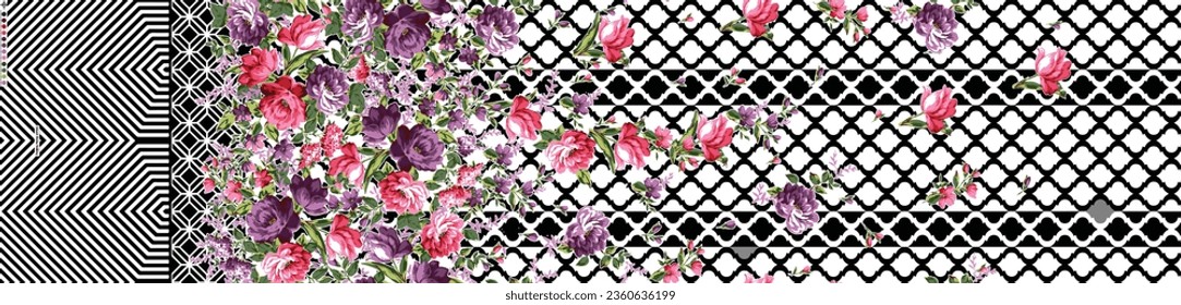 Digital and Textile Design Pattern all over 