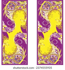 Digital and Textile Design Pattern all over vector illustration