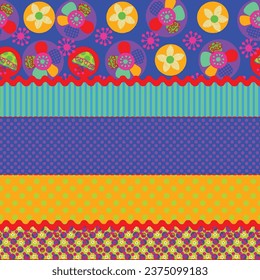 Digital and Textile Design Pattern all over vector illustration