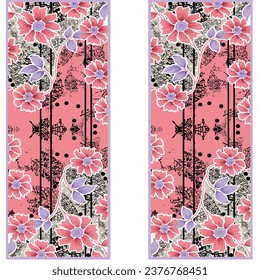 Digital and Textile Design Pattern all over vector illustration