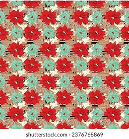 Digital and Textile Design Pattern all over vector illustration
